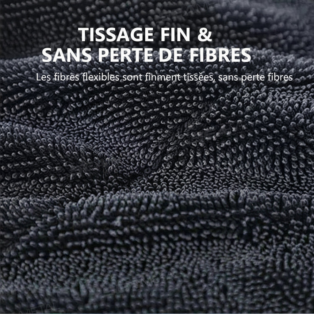 Serviette Microfibre Ultra Absorbante 1200 GSM Double Face pour Lavage et Séchage Auto
