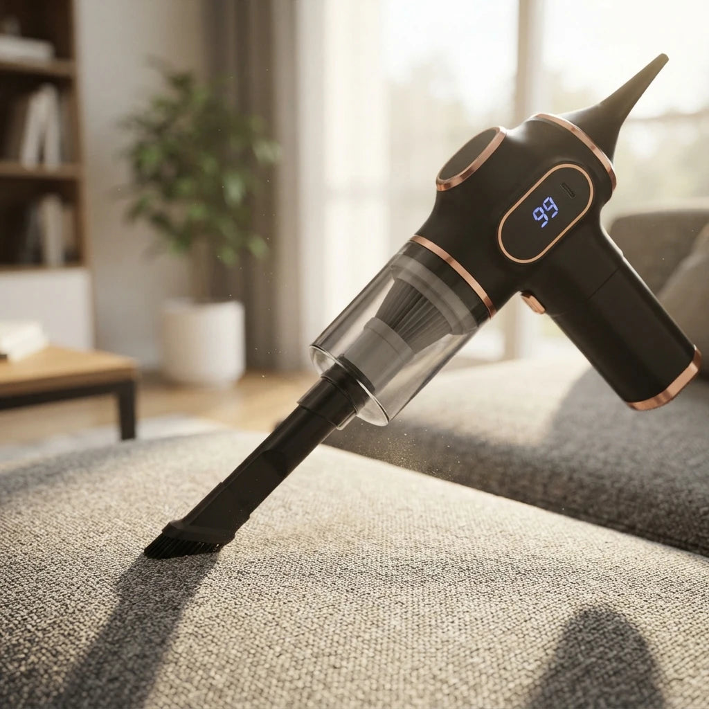 Aspirateur Voiture Sans Fil AspiPro X1 – Haute Puissance, Voiture, Canapé & Bureau